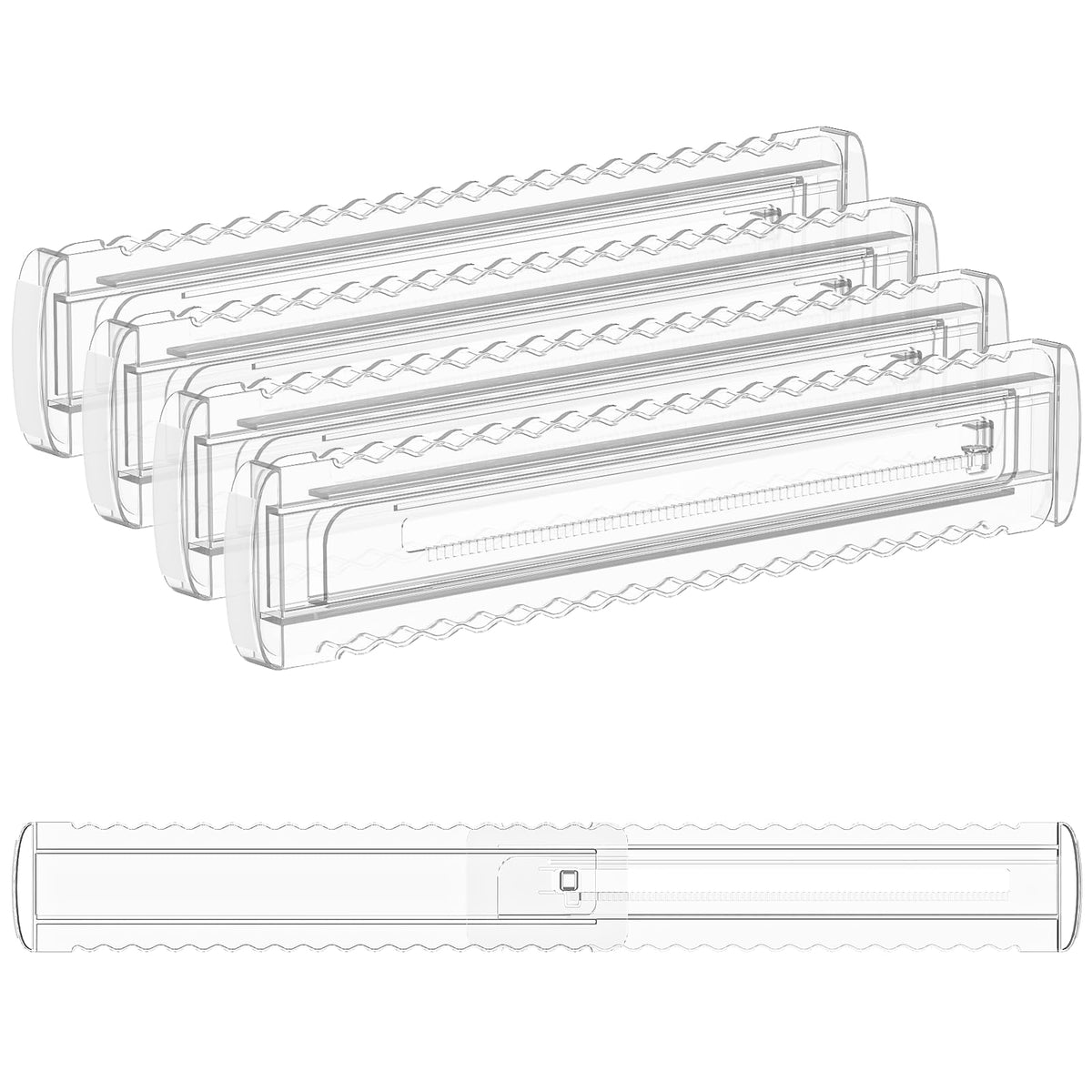4 Pack 4" High Drawer Dividers for Clothes, 10.2"-16.5" Expandable