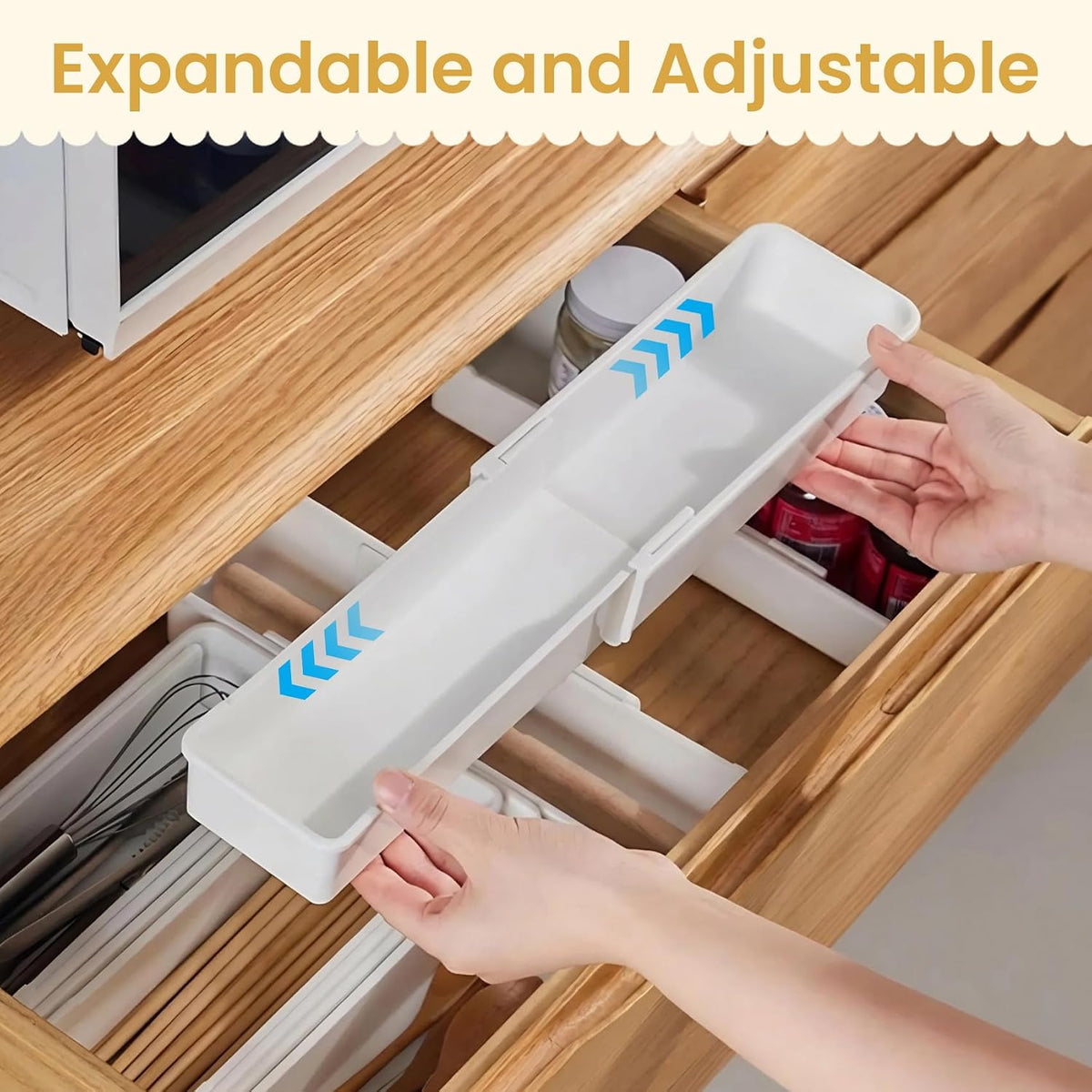Drawer Organizer 4 Pack Expandable Dividers Adjustable Length