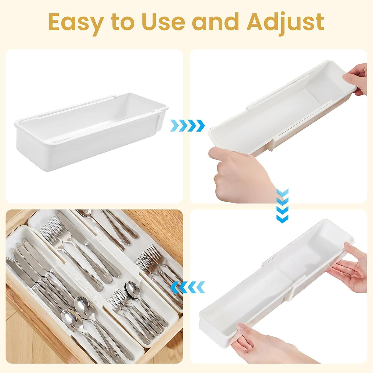 Drawer Organizer 4 Pack Expandable Dividers Adjustable Length