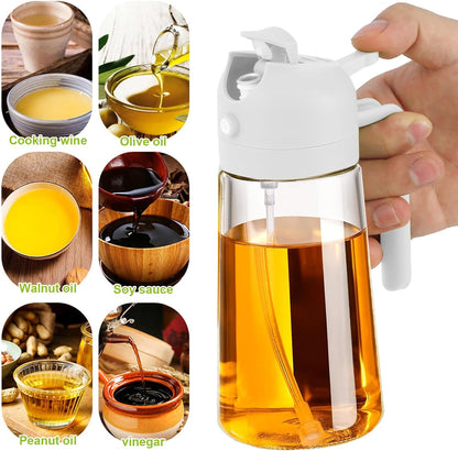 3 Pack 16oz Olive Oil Dispenser Bottle, White