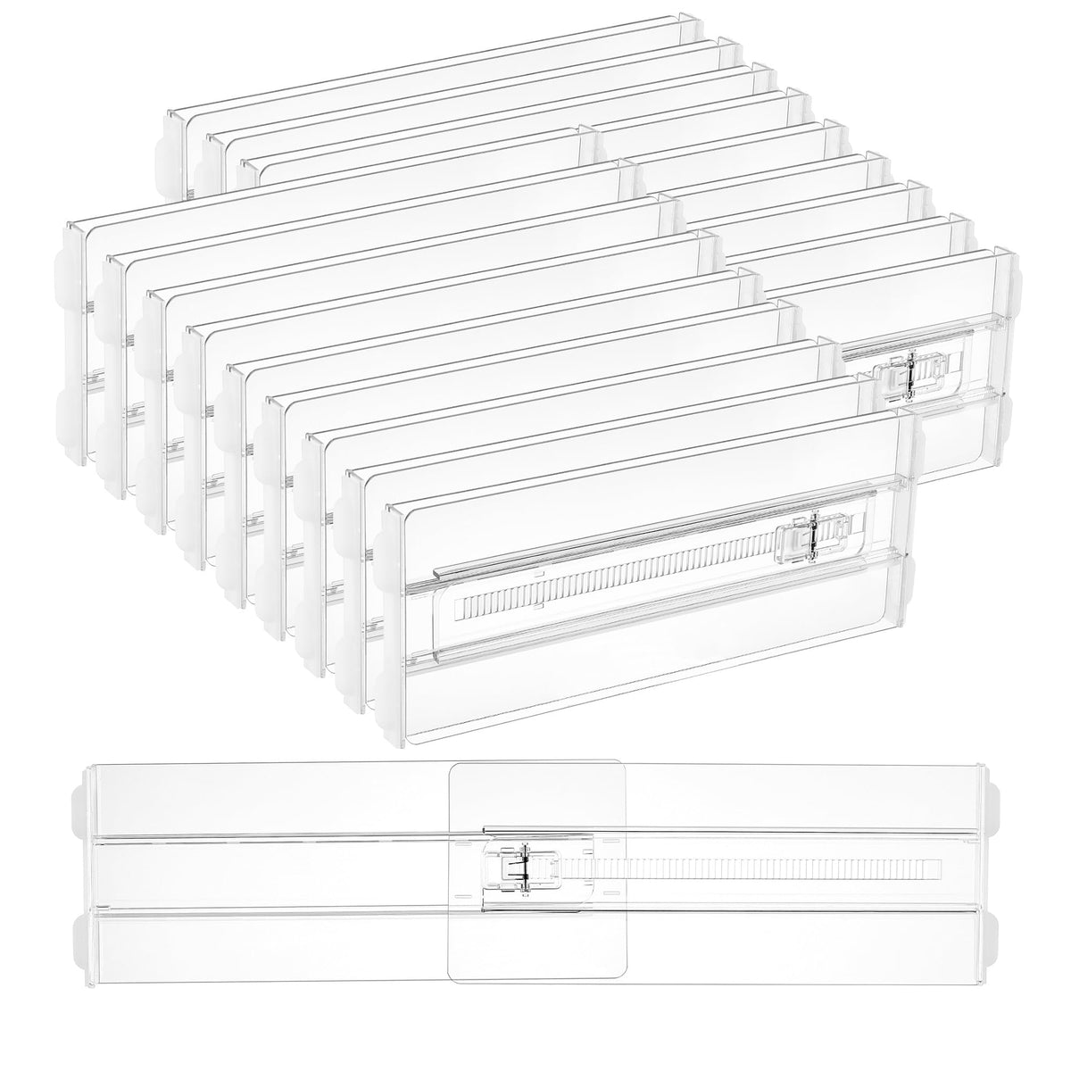 Vtopmart 4" High Drawer Dividers for Clothes, 13"-22" Adjustable, 12 pack