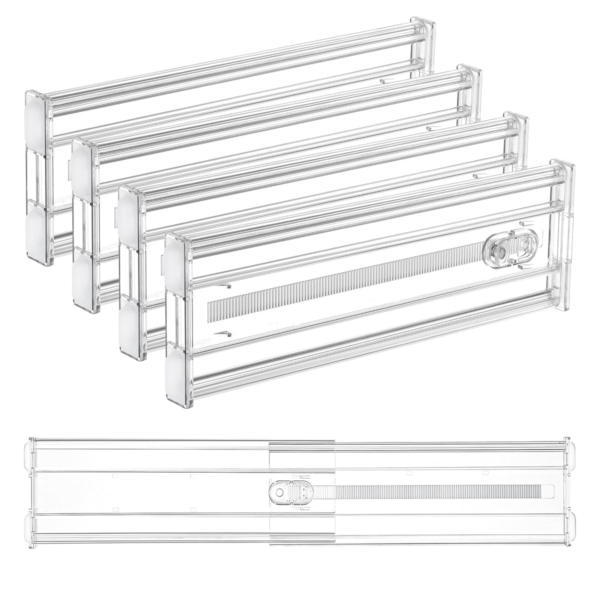 Vtopmart 6" Tall Upgrade Drawer Dividers, 12.8"-22.3" Expandable, 8 Pack