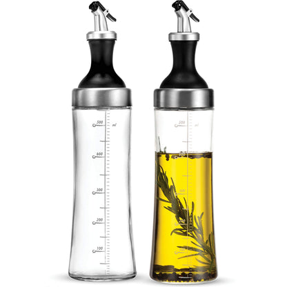 FineDine 16 oz Glass Olive Oil Sprayer for Cooking, Oil Dispenser, Black