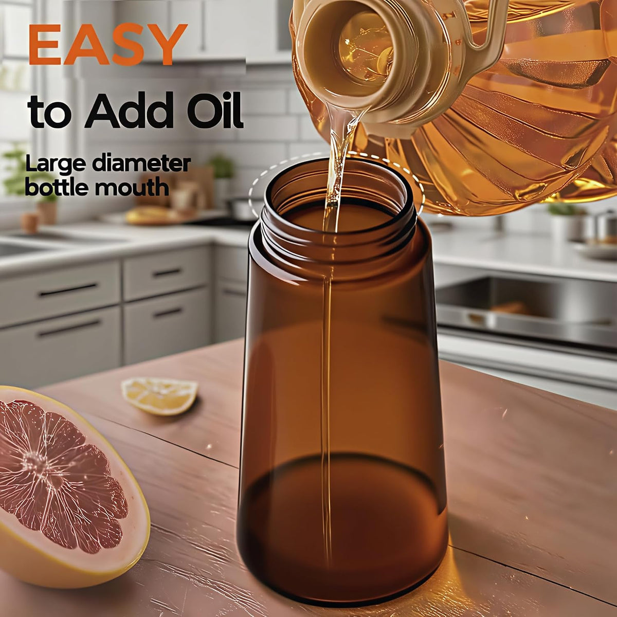 16oz/470ml Glass Olive Oil Sprayer for Cooking