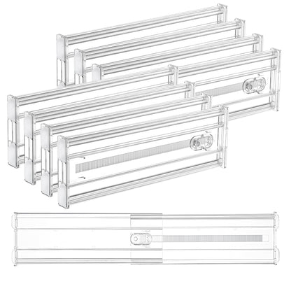 Vtopmart 2.36" Drawer Dividers with Expandable Inserts, 12.8"-22.3", 8 Pack