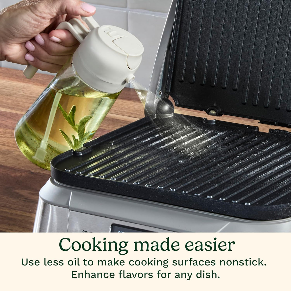 Cuisinart 2‑in‑1 Oil Sprayer & Pourer – Refillable Oil Mister, Controlled Spray or Stream, Ideal for Cooking, Roasting & Grilling